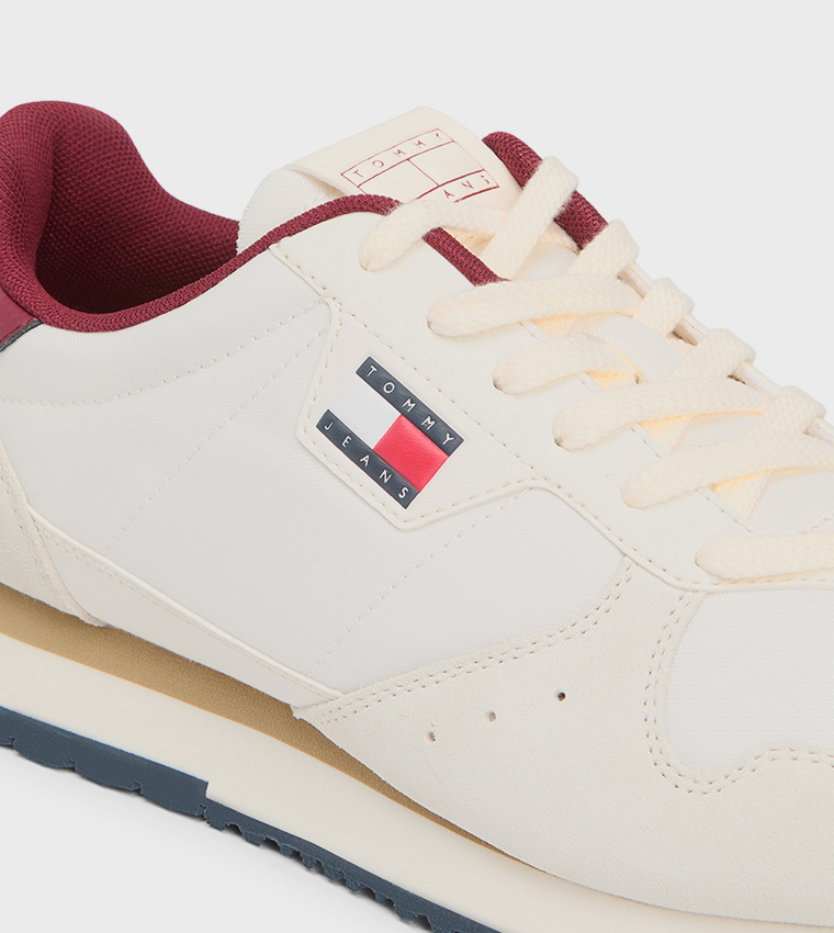 Logo Detail Leather Runner Sneakers