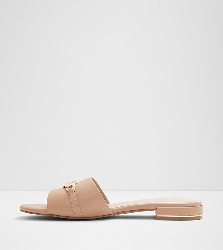 EMINA Metal Accent Flat Sandals