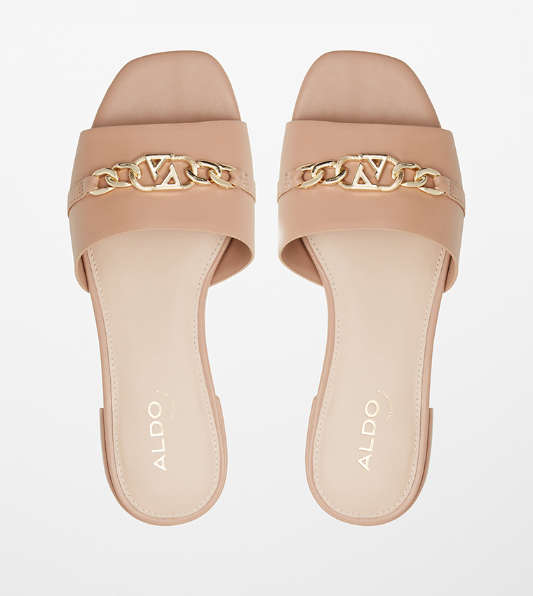 EMINA Metal Accent Flat Sandals