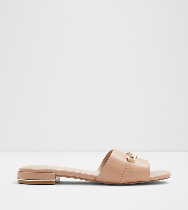 EMINA Metal Accent Flat Sandals