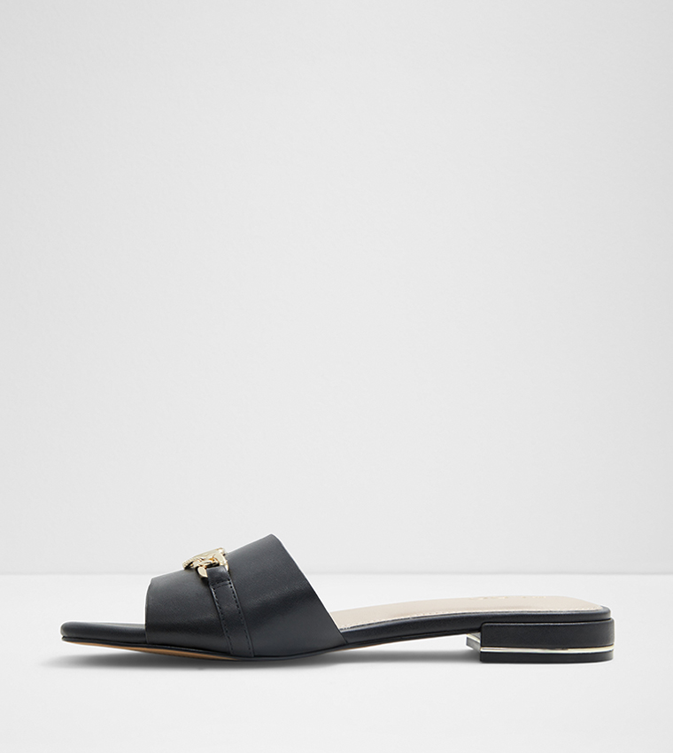 EMINA Metal Accent Flat Sandals