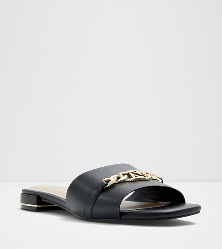 EMINA Metal Accent Flat Sandals