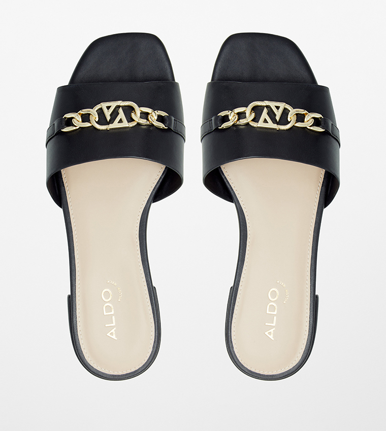 EMINA Metal Accent Flat Sandals