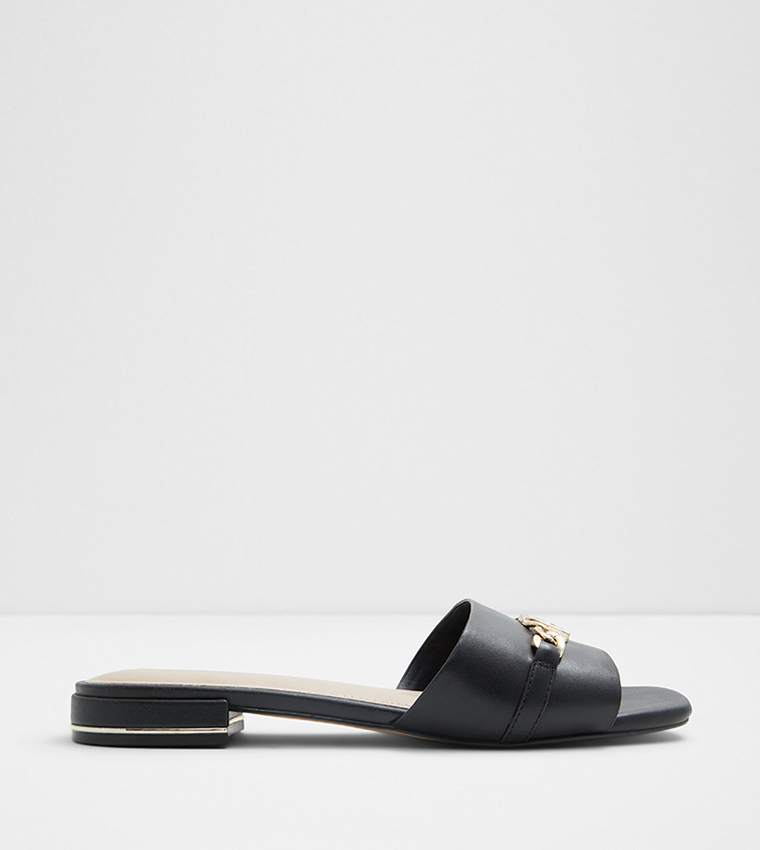 EMINA Metal Accent Flat Sandals