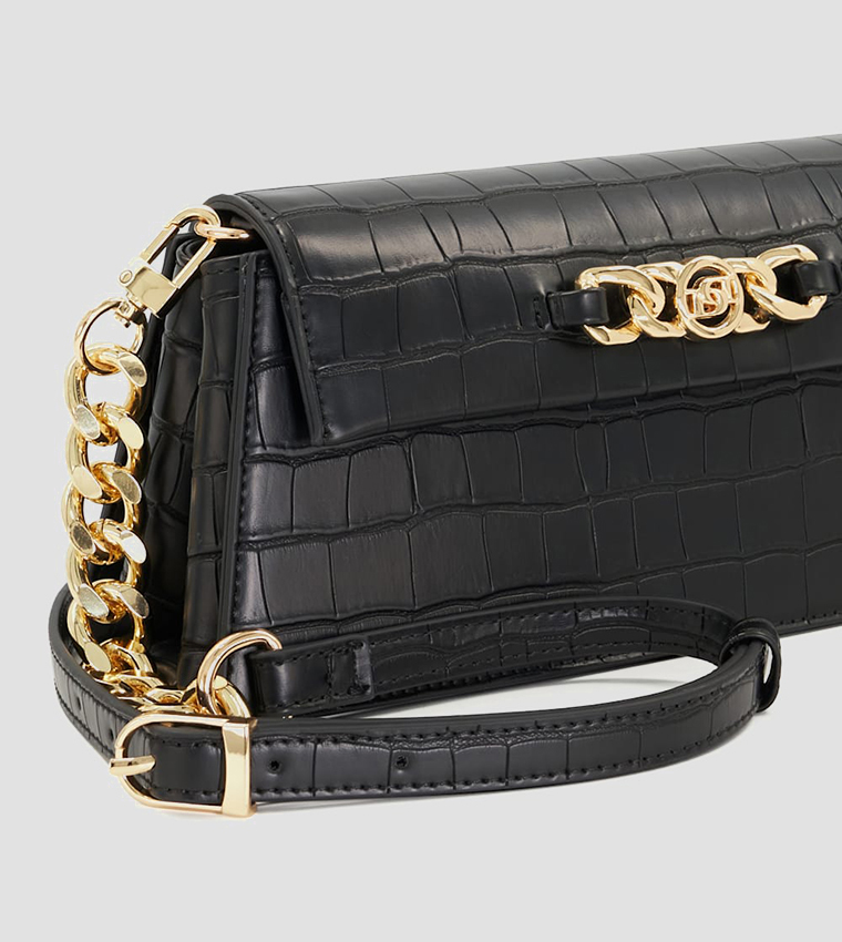 Buy Dune London EMMETT Textured Crossbody Bag In Black | 6thStreet UAE