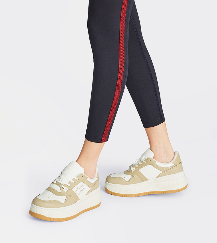 Retro Color Block Basketball Sneakers