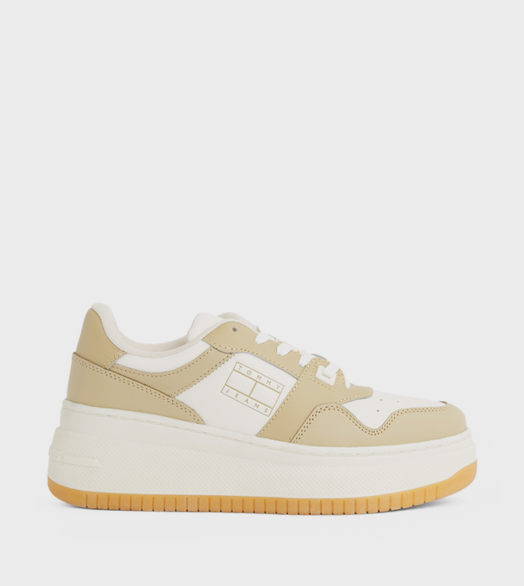 Retro Color Block Basketball Sneakers