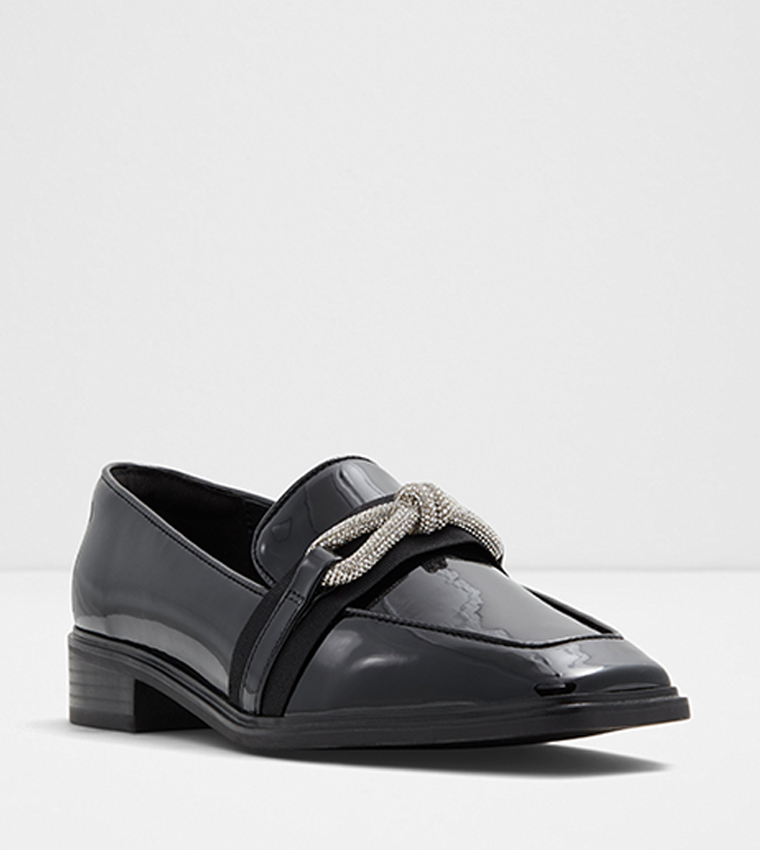 Patent leather loafers 2025 with bow