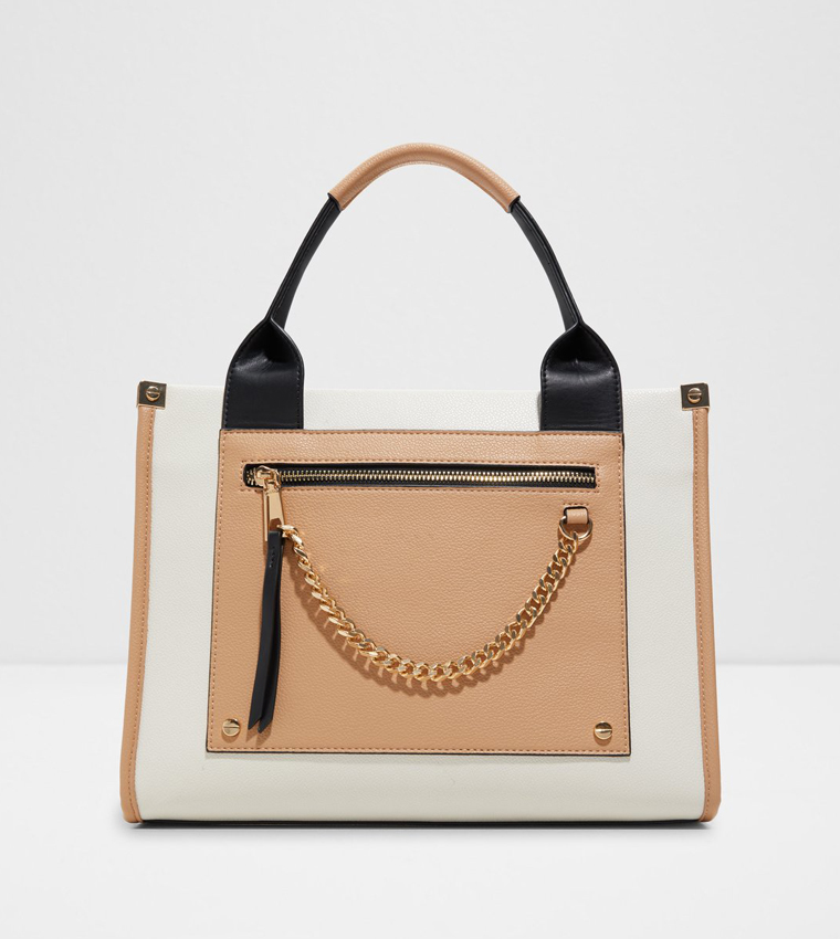 ENENARYN Color Block Tote Bag
