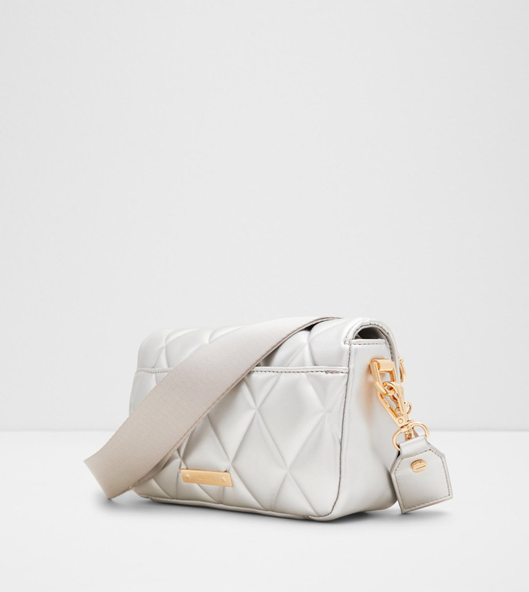 Buy Aldo ENOBRENA Quilted Crossbody Bag In Silver
