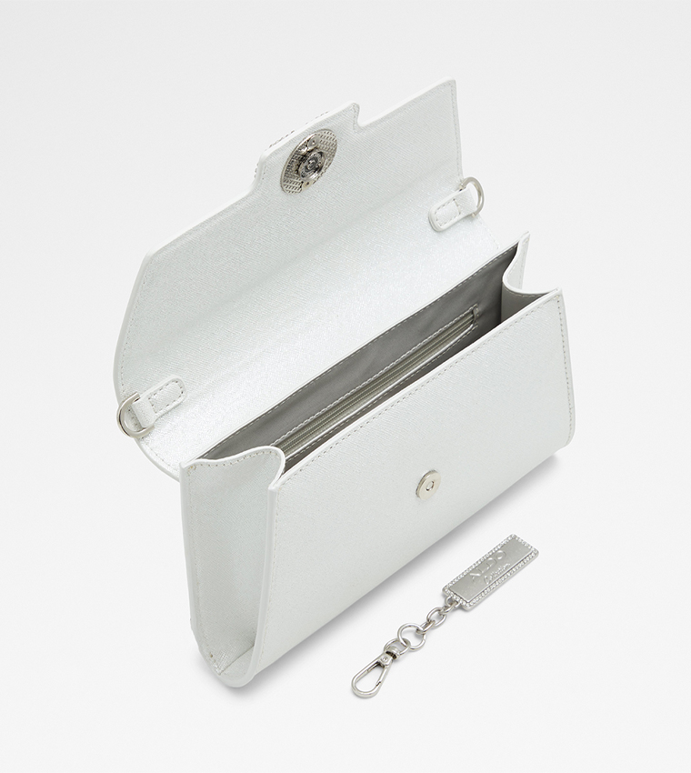 Aldo white clutch bag on sale