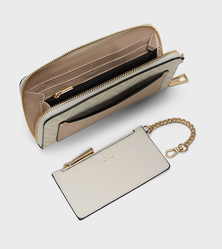 ESAI Color Block Zip Around Wallet