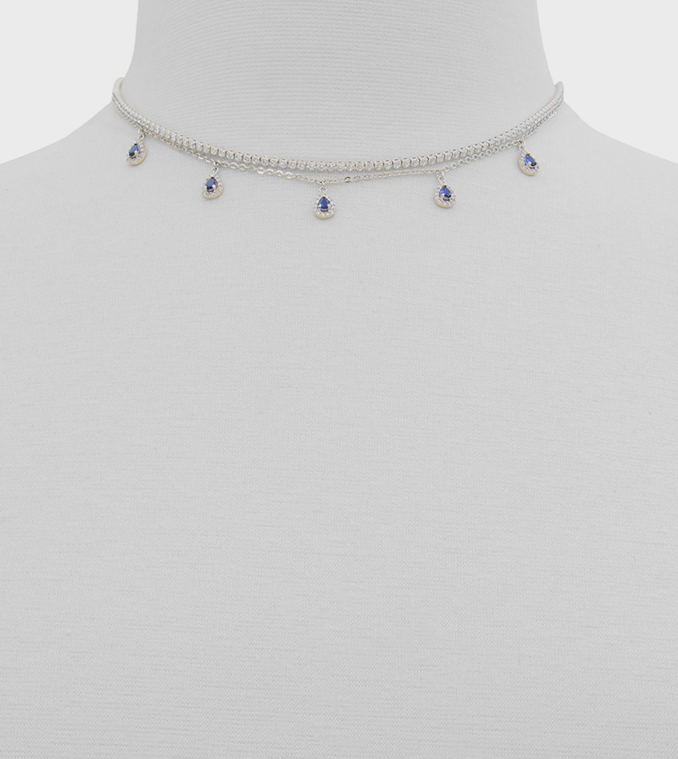 ETHARDOHAR Pack of 2 Silver-Tone Necklaces