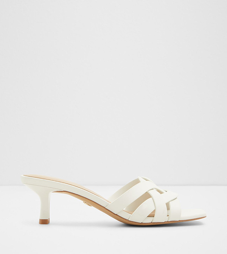 Aldo white strappy heels cheap