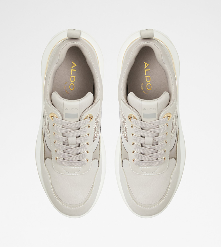 Buy Aldo ETIENE Snakeskin Chunky Sneakers In Grey 6thStreet Oman