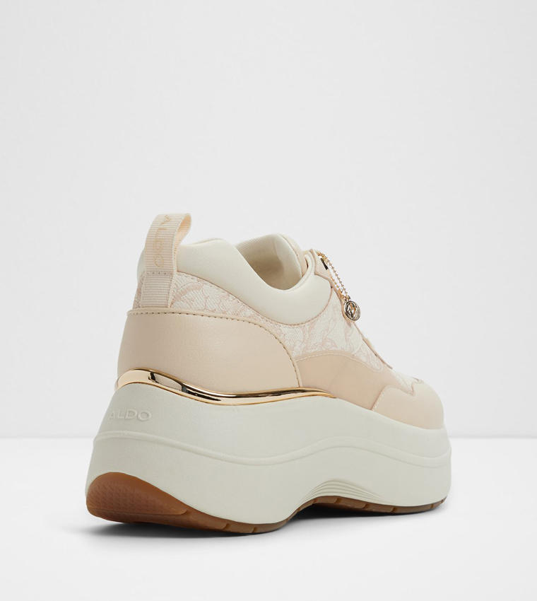 ETIENE Printed Lace Up Platform Sneakers