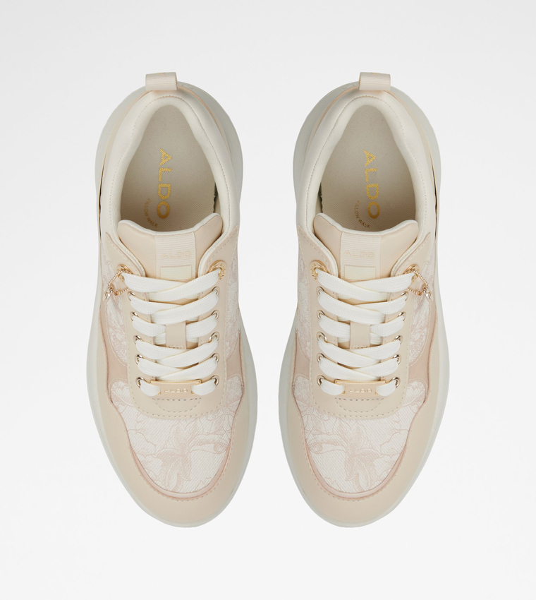 ETIENE Printed Lace Up Platform Sneakers