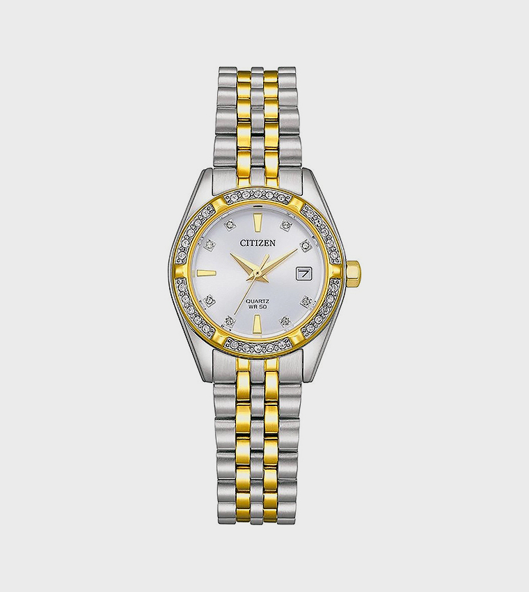 Silver Dial Analog Watch