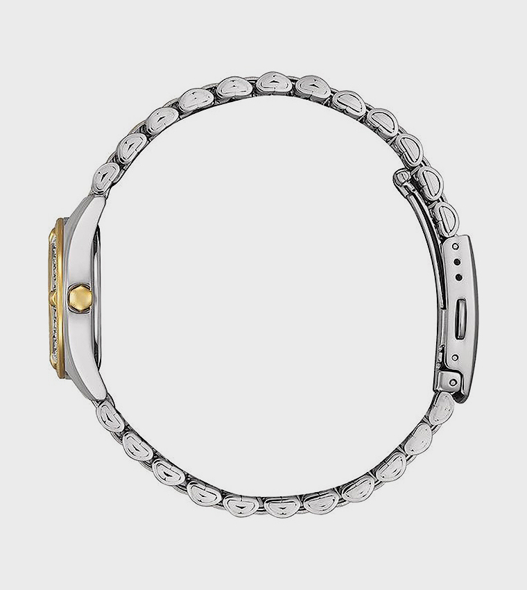 Silver Dial Analog Watch