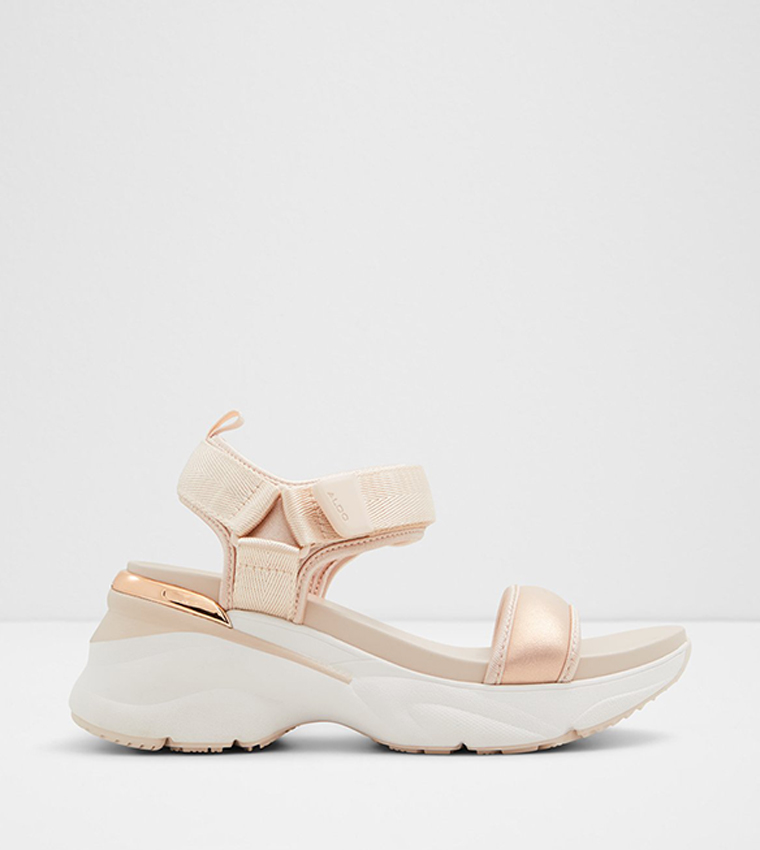 Buy Aldo EULALIA Velcro Closure Chunky Sandals In Peach 6thStreet UAE
