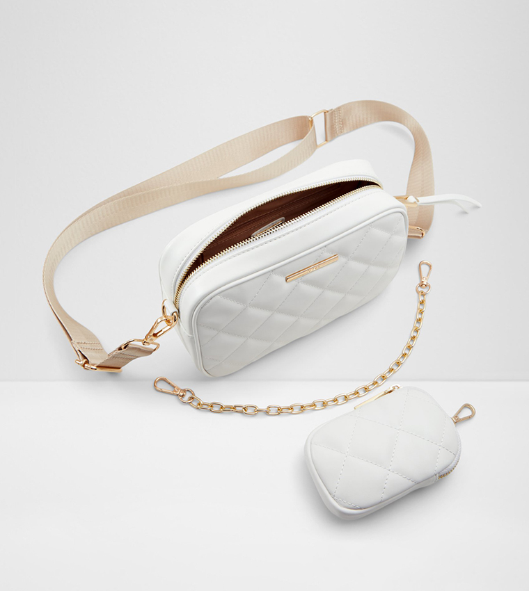 EVELIA Quilted Crossbody Bag with Pouch