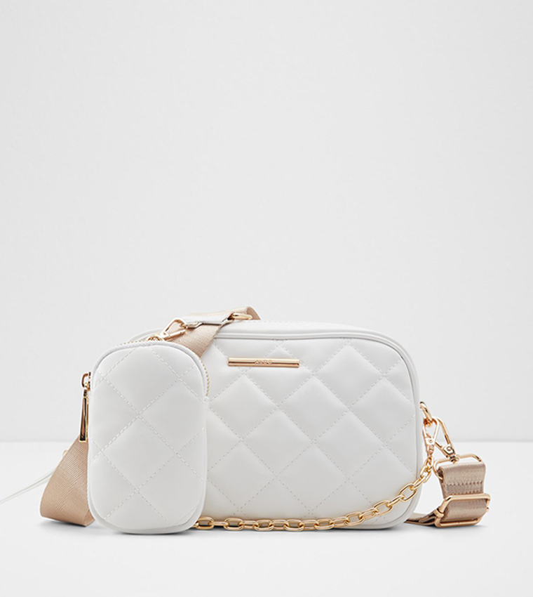 EVELIA Quilted Crossbody Bag with Pouch