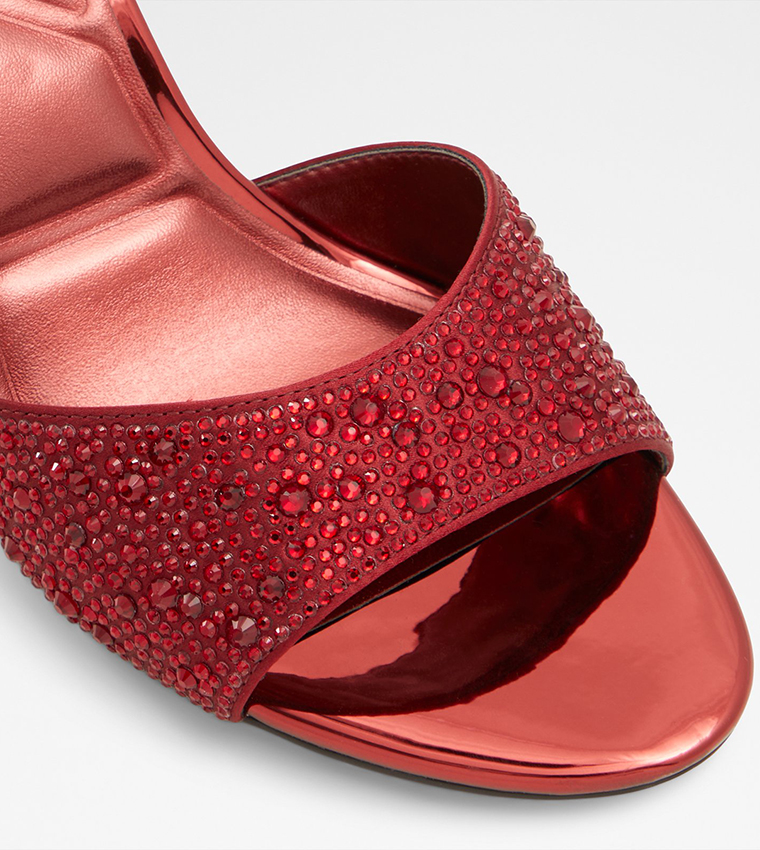 Buy Aldo EVELYNA Embellished Stiletto Heel Sandals In Red 6thStreet Kuwait