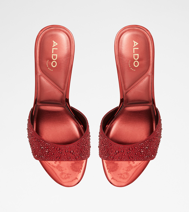 Buy Aldo EVELYNA Embellished Stiletto Heel Sandals In Red 6thStreet Qatar