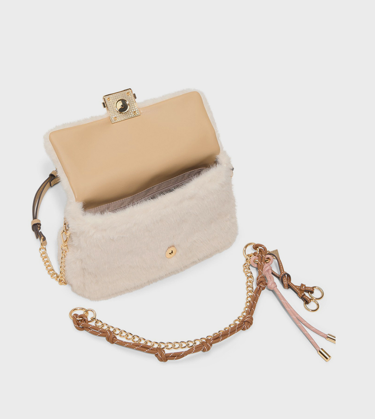 EVENGELIA Plush Flap Crossbody Bag