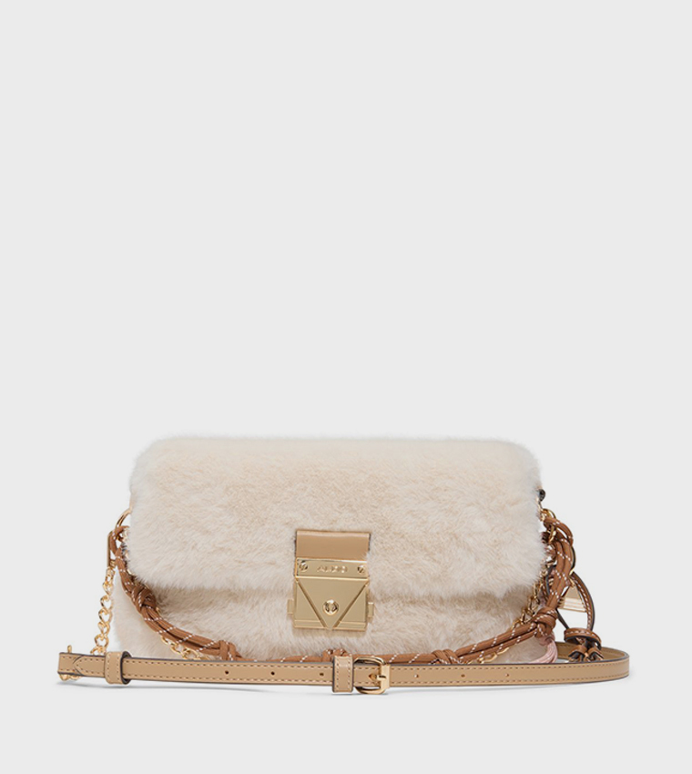EVENGELIA Plush Flap Crossbody Bag