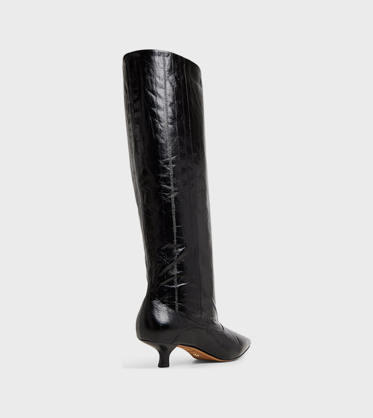 EVEROSE Textured Knee High Heeled Boots