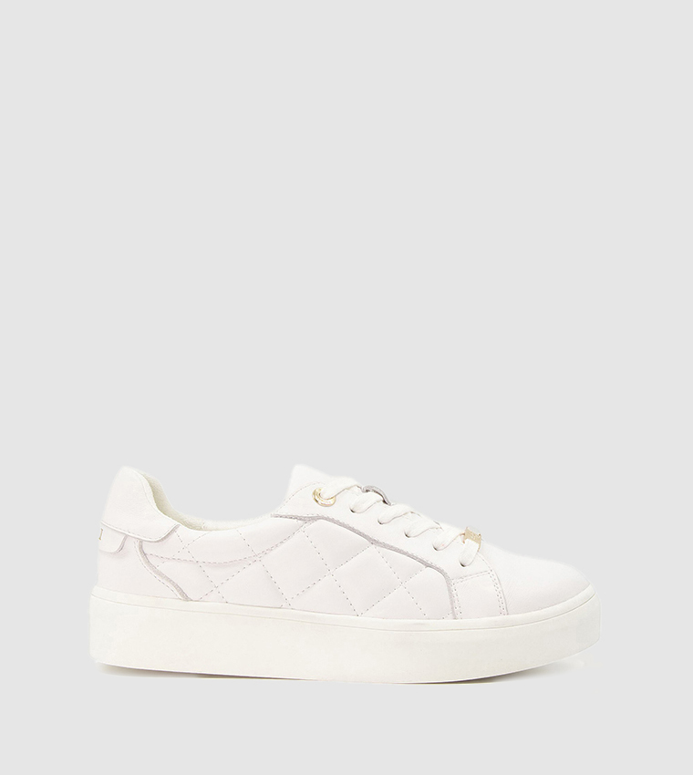 Buy Dune London EXCITEMENT Quilted Lace Up Low Top Sneakers