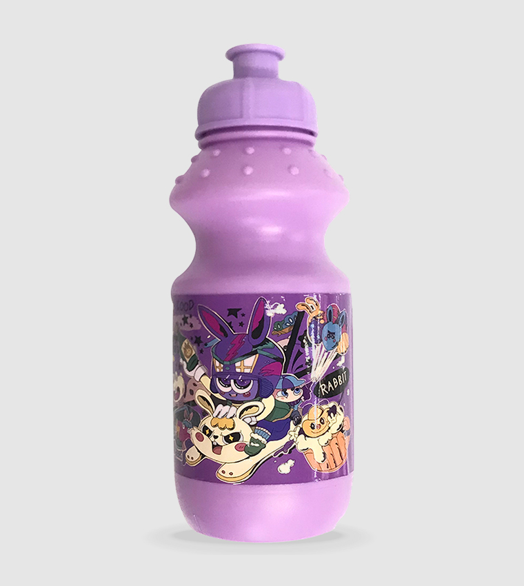 2-Piece Rabbit Lunch Box and Water Bottle - Purple