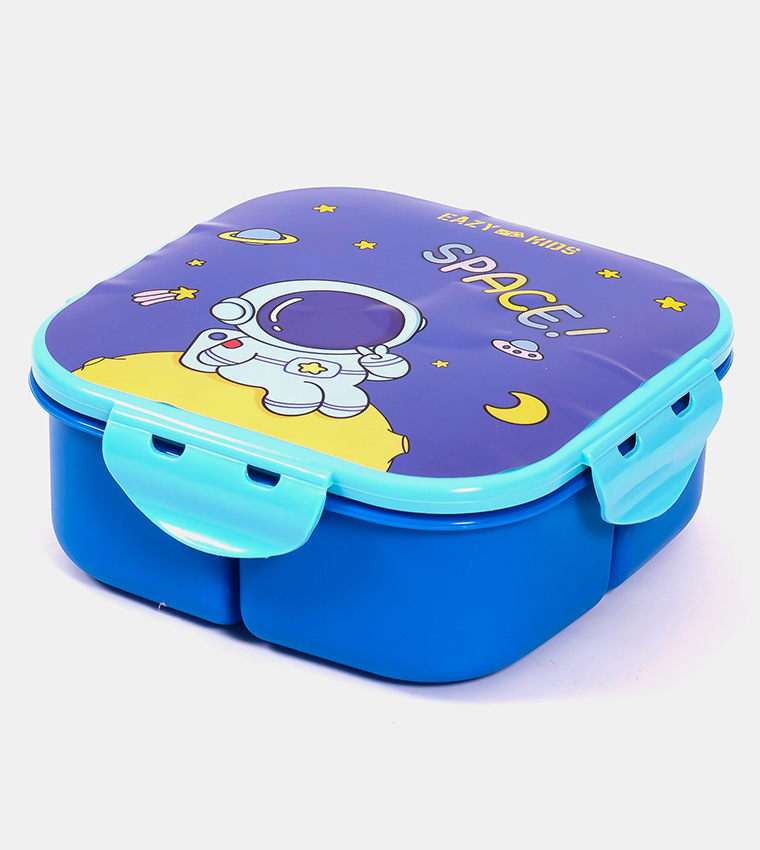Space Printed Lunch Box and Water Bottle with Bag