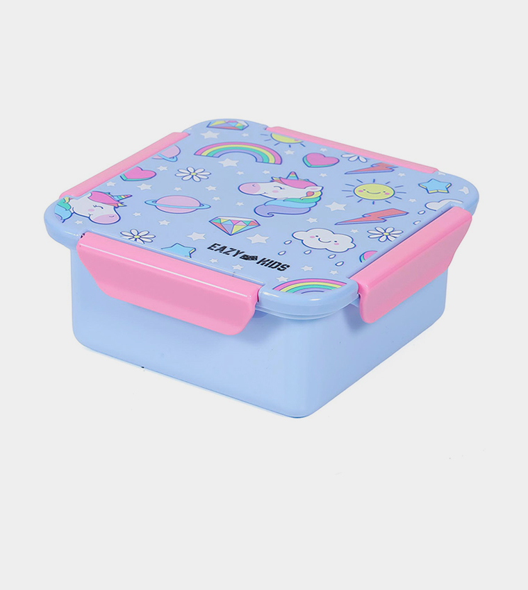 Buy Eazy Kids Unicorn Snack Or Lunch Box In Blue 