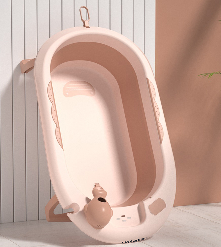 حوض استحمام قابل للطي وكوب لغسل رأس الطفل