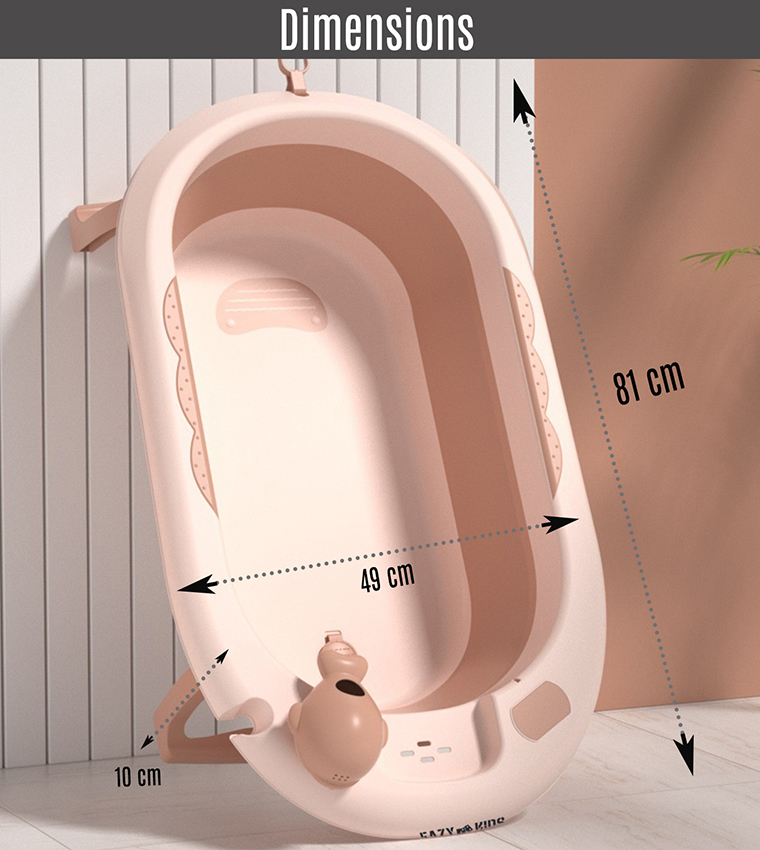 حوض استحمام قابل للطي وكوب لغسل رأس الطفل