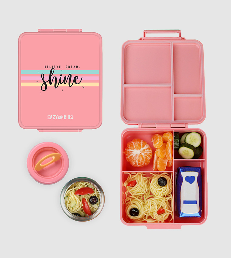Buy Eazy Kids Jumbo Bento Lunch Box With Insulated Jar In Pink