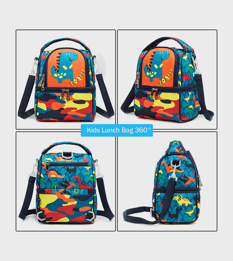 Dinosaur Printed Lunch and Picnic Bag