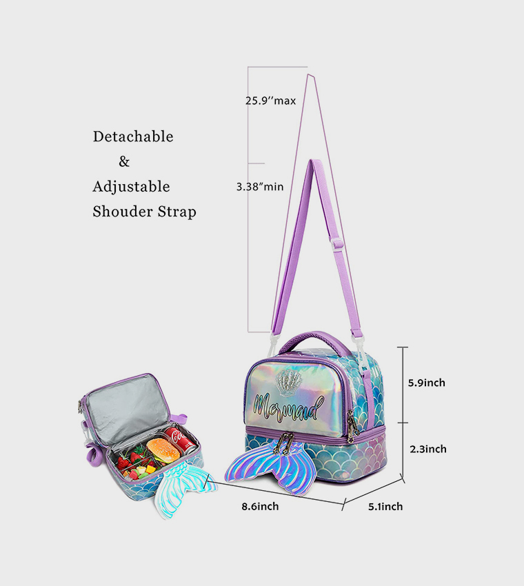 Mermaid Printed Lunch Bag