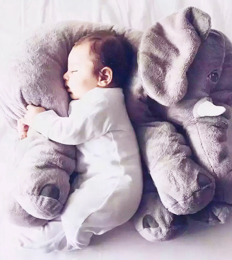 Buy Eazy Kids Large Plush Pillow In Grey 6thStreet UAE