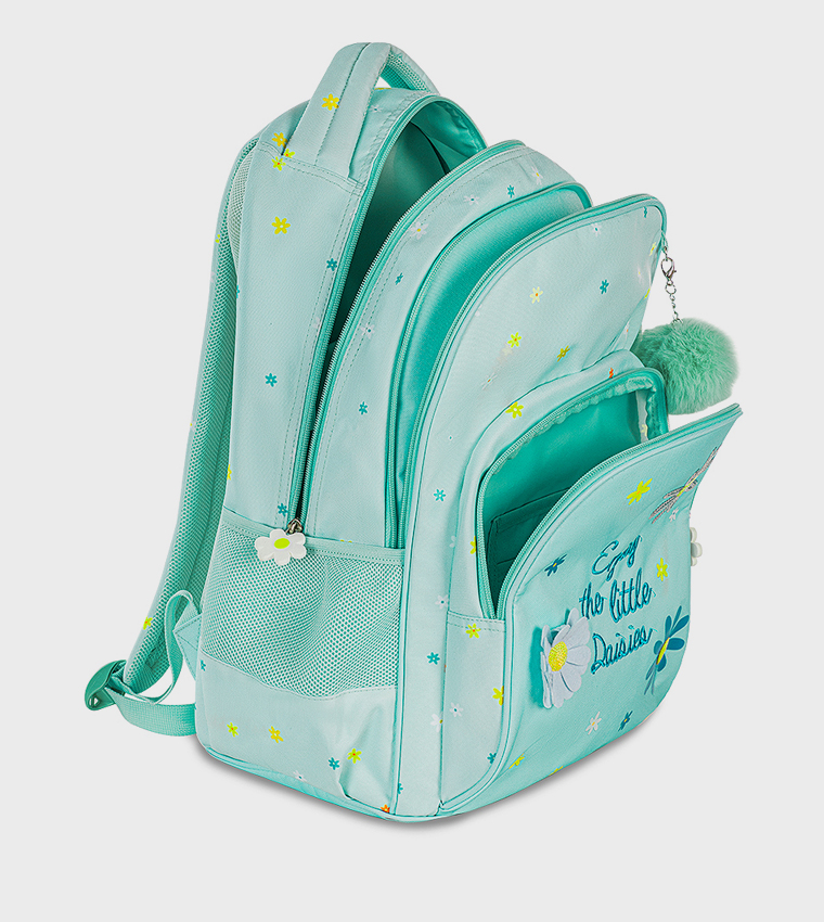 3-Piece 17" School Bag with Lunch Bag and Pencil Pouch - Little Daisy