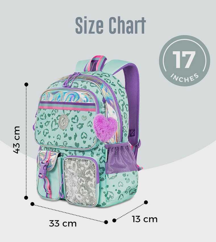 3-Piece 17" School Bag with Lunch Bag and Pencil Pouch - Love