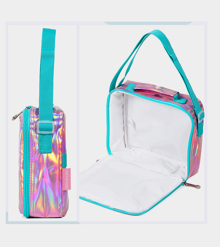 Mermaid Love Printed Set of 3School Bag, Lunch Bag and Pencil Case, 17 Inch