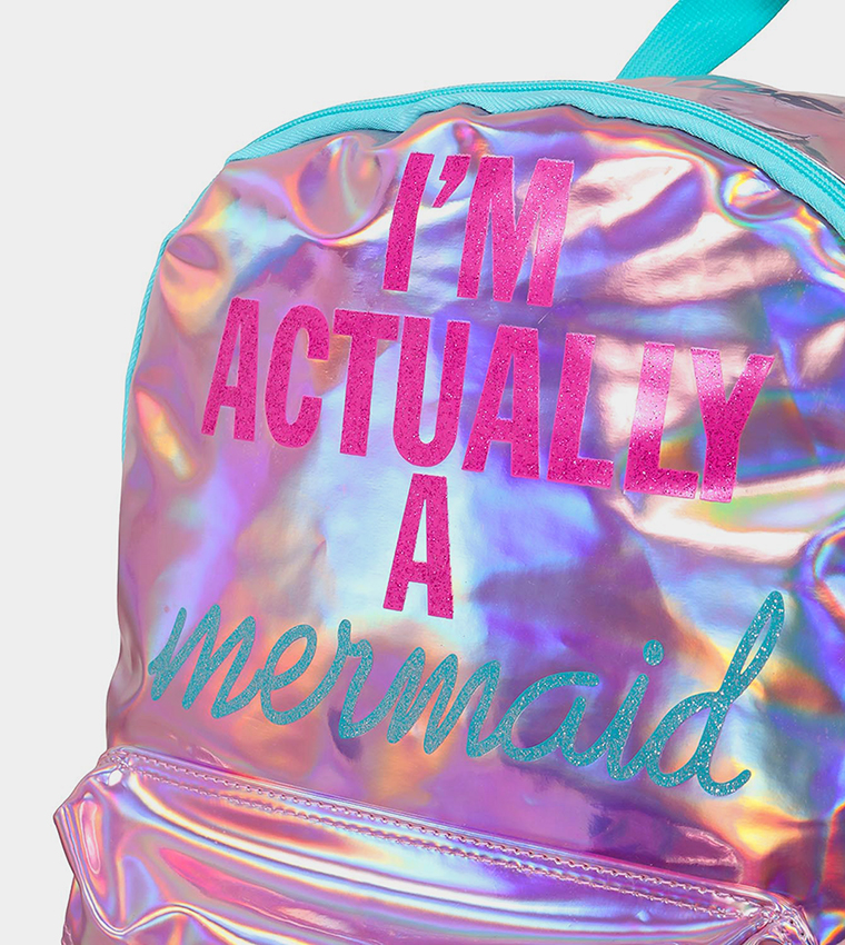 Mermaid Love Printed Set of 3School Bag, Lunch Bag and Pencil Case, 17 Inch
