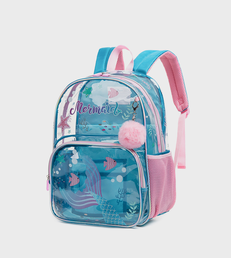 3-Piece Mermaid Themed 17" School Bag Set