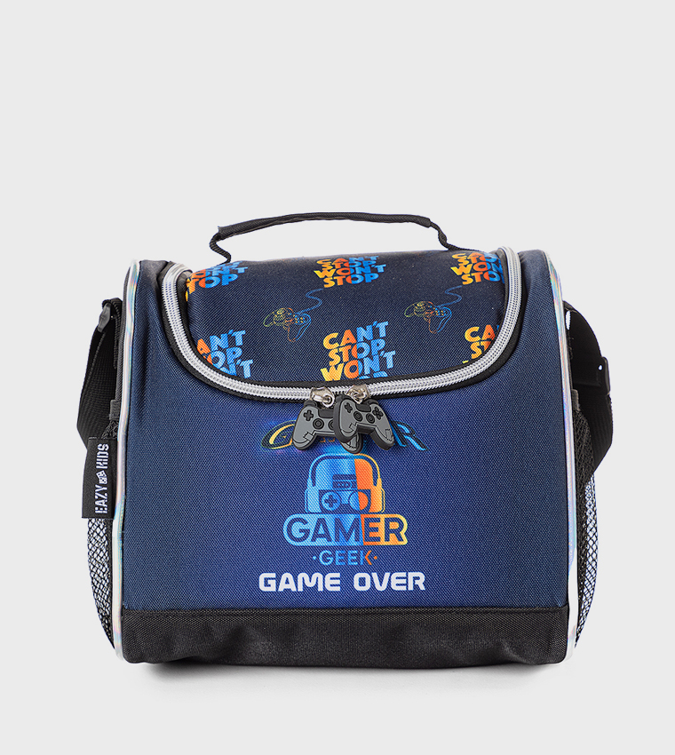 18" 4-Wheel Trolley School Bag Set with Lunch Bag and Pencil Case - Gamer Edition