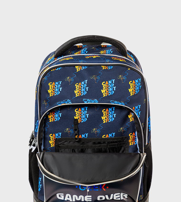 18" 4-Wheel Trolley School Bag Set with Lunch Bag and Pencil Case - Gamer Edition