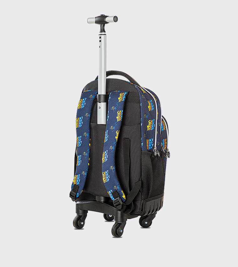 18" 4-Wheel Trolley School Bag Set with Lunch Bag and Pencil Case - Gamer Edition