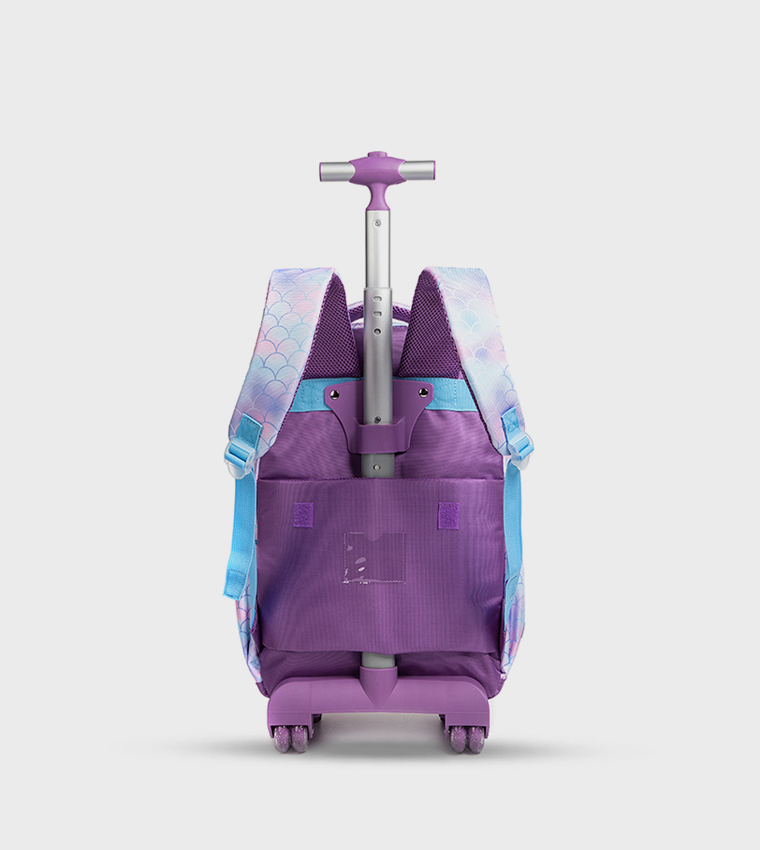 3-Piece Mermaid Themed 18" Trolley School Bag Set